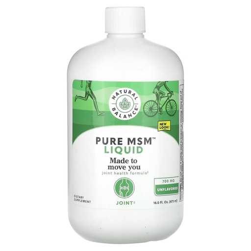 [BRSWIFA2BEBQEETE] Natural Balance Pure MSM Liquid - 700 mg - Unflavored - Joint Support Supplement - Lab Verified for Purity and Potency - 60-Day Money-Back Guarantee - 48 Servings, 16 Fl. Oz.