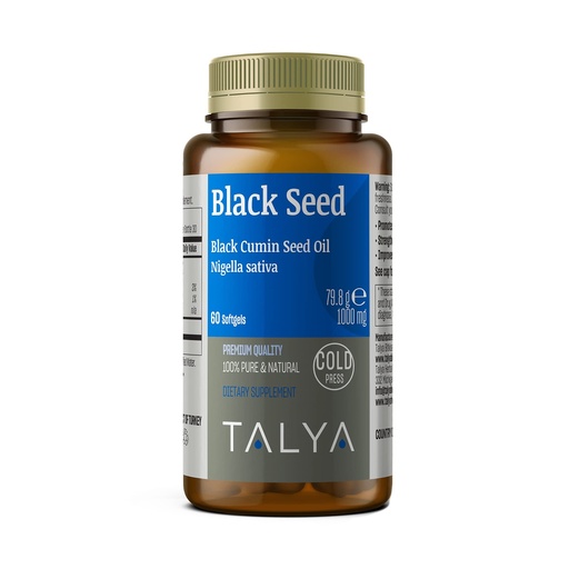 [BRSWGZQ7AB5GAGQZ] TALYA Black Seed Oil Softgel with High Thymoquinone - Immune Support - Digestive Health - Brain Function - Joint Mobility - Cold-Pressed from Non-GMO Turkish Black Cumin Nigella Sativa Seeds
