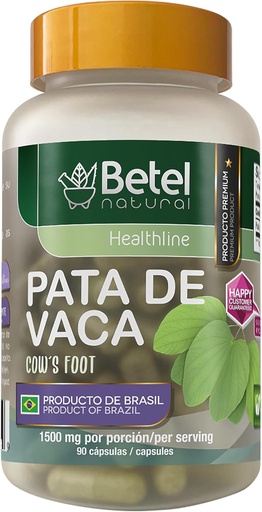 [BRSWGA3YOUPWAFL6] Betel Natural Pata de Vaca (Cows Foot Herb) Naturlig supermat fra Brasil - 1500 mg Per Serving