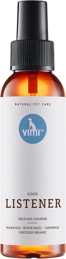 [BRSROBALBYPQIHLX] animaux vimi Ear Cleaner Good Listener - Ear Cleaner Spray for Sensitive Dog Ears - Ear Care with Camomile, Calendula & Witch Hazel - for Thorough & mild Cleaning - 3.38 Fl Oz