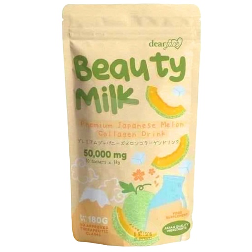 [BRSRMZYOOV5QAELV] Beauty Milk Japanese Collagen MELON Drink - 50,000mg Hydrolyzed Collagen, 6.3 Ounce (Pack of 1)