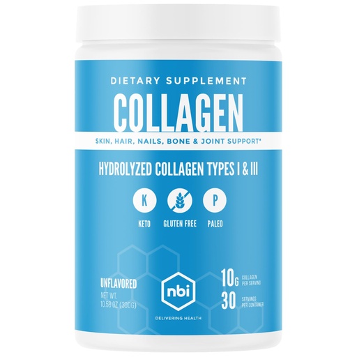 [BRSW2ZIBCB5WO2QY] NBI Unflavored, Collagen Peptides Powder, Paleo- and Keto Friendly, Type I and III Hydrolyzed Collagen, Amino Acids Supplement, Dairy Free, Soy Free, Gluten Free
