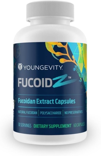 [BRSWIZI4CMAWMYL4] Youngevity FucoidZ - Pure Organic Maritech Fucoidan Extract & Cofactors (Vitamin C, Zinc, Elderberry + Botanical Blend) - Immune Support - Super Antioxidant - 60 Capsules