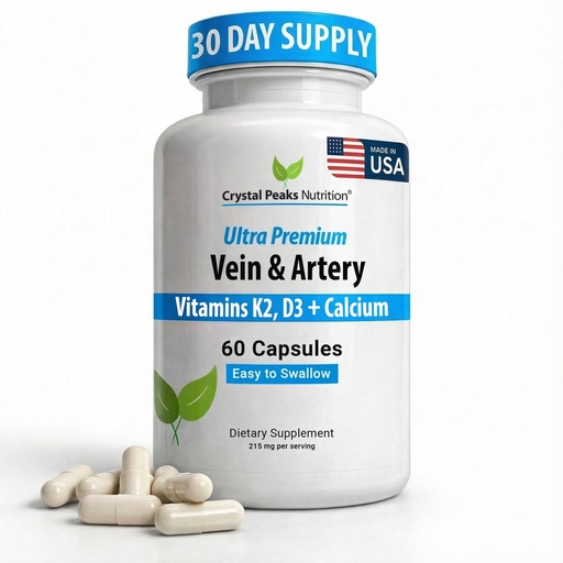[BRSWGCT6DEDQGFD6] Vein & Artery Supplement - Blood Flow Supplement with Calcium - Blood Circulation Support for Men, Women - Circulation and Vein Support - 60 ct