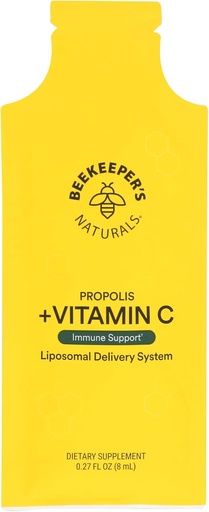 [BRSRMGA2CUFQYGQ2] 비타민 C 싱글, 0.27 Fz를 가진 Beekeepers Naturals Propolis Liposomal