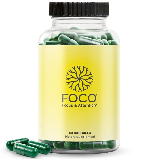 [BRSRAFQBCUBWYHL4] Think FOCO Capsules (13+) Natural Focus Supplement for Teens & Adults - Brain Nootropic for Concentration, Memory, Mental Clarity, Cognitive Enhancement Vitamins - Attention Supplements - Pack of 2