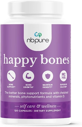 [BRSRMAA3OIIAA2AU] nbpure Happy Bones Better Bone Support Supplement, 120 Capsules