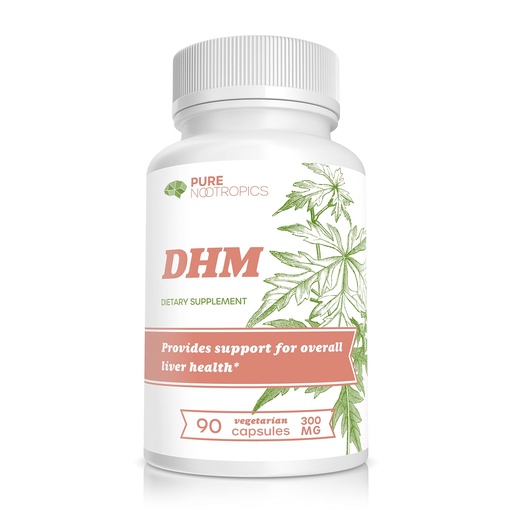 [BRSW2HY2CF5R6ADD] Pure Nootropics Dihydromyricetin (DHM) 300 mg Capsules | Hovenia Dulcis Extract | 90 Veg Cap Value Pack | Support Liver Health | After Alcohol Support | Party Smart