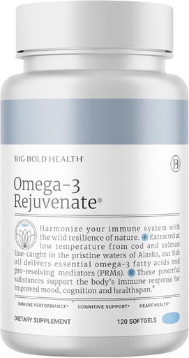 [BRSW2AA5B4PQAETF] BÜYÜK BOLD SAĞLI Omega-3, PRMs ⎹ EPA, DHA, & DPA Fatty Asits mm Vitaminleri Immune Balance & Brain Wellness (120 Softgels) ile A ve D vitamini