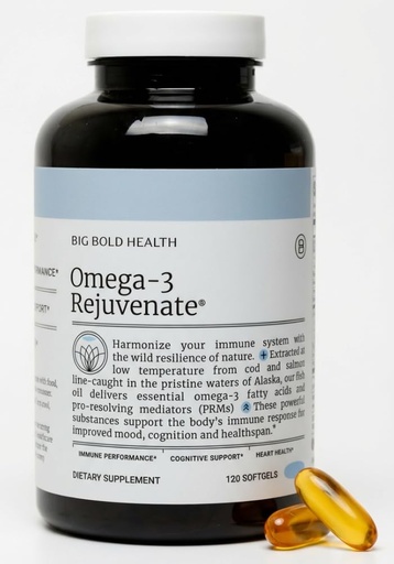 [BRSW2AA5B4PQAETF] BIG BOLD HEALTH Omega-3 Rejuvenate Wild Alaskan Fish Oil Supplement with PRMs ⎹ EPA, DHA, & DPA Fatty Acids ⎹ Vitamins A and D to Support Immune Balance & Brain Wellness (120 Softgels)