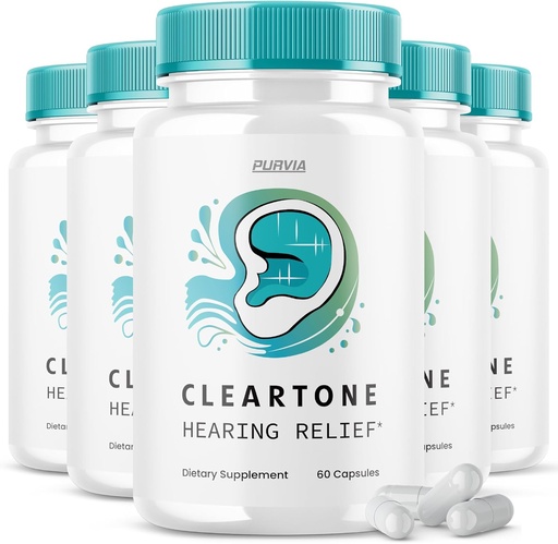 [BRSRAH32A4HQKCD6] (5 Pack) Cleartone Pills - Resmi Formula - Cleartone Tinnitus İşitme Destek Pills, Clear Tone Pills İşitme Yardımı En Güçlü Formula Clear Tone Advanced Vitamin Supplement (300 Capsules)