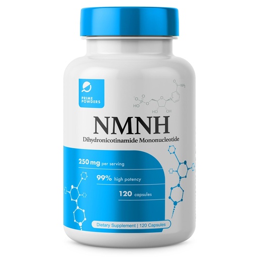 [BRSROCAEAUPBS2Y2] Prime Powders NMNH: Dihydronicotinamide Mononucleotide (120 Capsules) NAD+ Support NR NAD Supplement