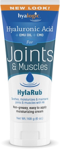 [BRSWGYIYOYDRECDH] HylaRub HA Joint & Muscle Cream – Hyaluronic Acid Muscle Rub w/Emu Oil & CMO – Non Greasy, Soothes, Moisturizes & Maintains Shoulders, Knees, Back, HIPS & More 6 oz. by Hyalogic
