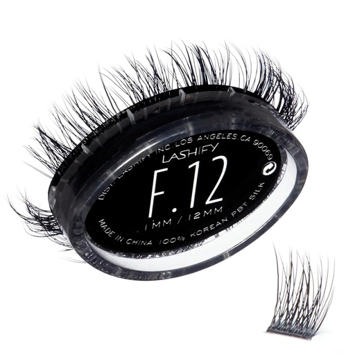 [BRSROYIDAEMR4CDX] Lashify Fluffy 12mm Gossamer Eyelash Extensions Refill, Black, Easy DIY False Lashes To Add Fullness and Dimension