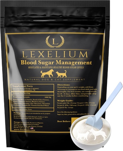 [BRSROHTRA4PGMELG] Blood Sugar Management for Diabetic Dogs and Cats- Vet-Formulated Powder Formula -Supports & Regulates Healthy Blood Sugar Levels- Supplements Insulin Sensititivity & Glucose- Made in The USA -200g