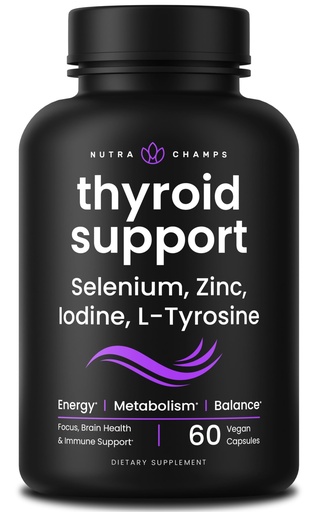 [BRSWGYI5CIHRG2YY] NutraChamps Thyroid Support & Adrenal Support Supplement 2-in-1 Formula with Iodine & Ashwagandha for Energy, Metabolism, Focus, Adrenal Fatigue & Stress Relief, Cortisol Balance for Women & Men
