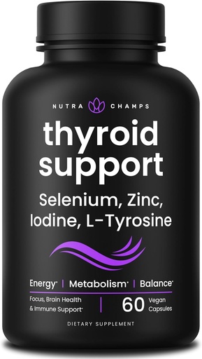 [BRSWGYI5CIHRG2YY] NutraChamps Thyroid Support & Adrenal Support Supplement 2-in-1 Formula with Iodine & Ashwagandha for Energy, Metabolism, Focus, Adrenal Fatigue & Stress Relief, Cortisol Balance for Women & Men