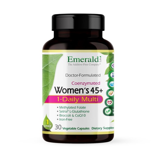 [BRSWIEIBBACR63TE] EMERALD LABS Women's 45+ 1-Daily Multi - Complete Multivitamin for Comprehensive Support, Bone & Heart Health* - Designed for Women 45+ - Gluten-Free & Vegetarian - 30 Vegetable Capsules
