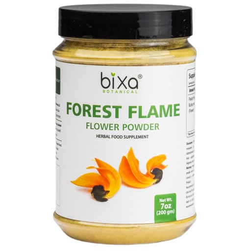[BRSWGEL7BENRYYI7] bixa BOTANICAL Forest Flame Tree Powder (Palash/Butea Monosperma), Herbal Natural Supplement for Men and Women | 7 Oz (200g)