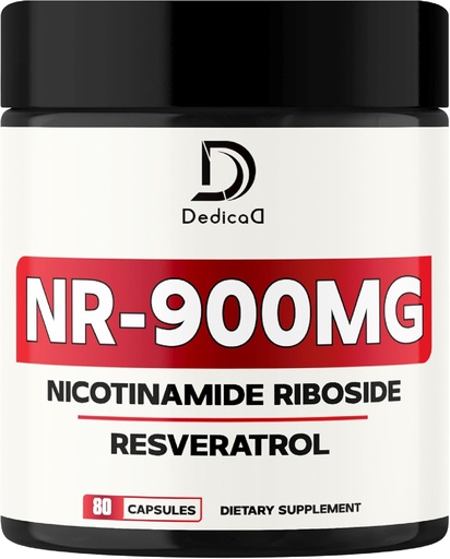 [BRSRAGTROYCGKCI7] NAD Nicotinamide Riboside Resveratrol 900mg Plus Resveratrol 100MG - Cellular Production & Restoration, Aging Well, Overall Vitality - 80 Capsules