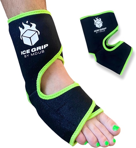[BRSRMATQOQNQEADF] Foot Ankle Hot & Cold Ice Wrap Post Surgery Compression Reusable Gel Pack for Injury Flexible for Inflamation, Post-Surgery, Ankle, Foot, Soccer, Basketball, Recovery Relief Therapy
