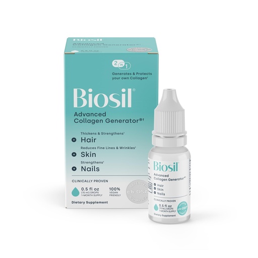[BRSRMFTQO4JQYHT6] Biosil Collagen Booster Supplement - 0.5 fl oz Drops - Patented ch-OSA Activator for Skin, Hair, Nails & Joints - Supports Natural Production - 30-Day Supply