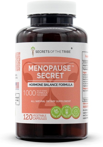 [BRSWGCY7BYAR6H3H] Тайни на племето - Menopause Secret, Hormone Balance Formula, билкови добавки Blend (120 капсули)