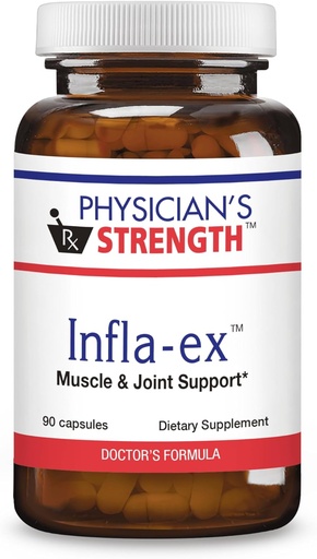 [BRSRMFA3CUNROE3O] Physician's Strength Infla-ex - 90 Capsules - Muscle & Joint Support - Non-GMO - 45 Servings