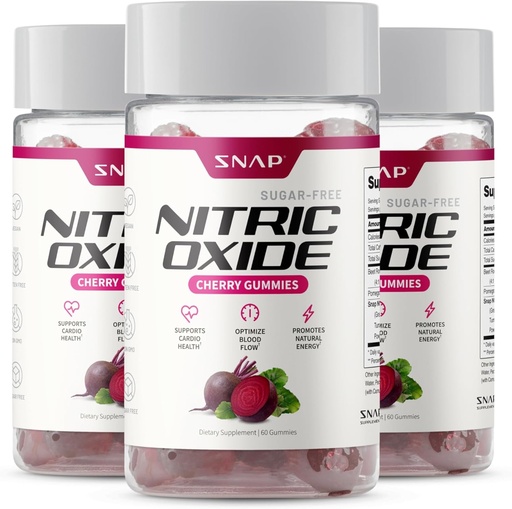 [BRSRMFIEBB5AYYDF] Snap Supplements Nitric Oxide Beet Root Gummies - Support Healthy Blood Circulation,180 Gummies