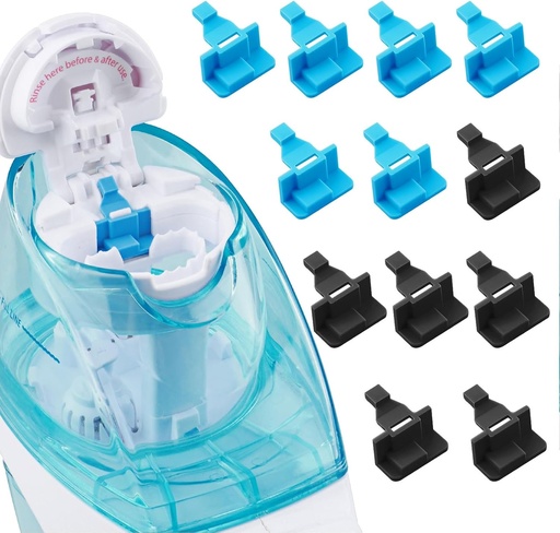 [BRSRAZYYBUCAEDT3] Silicone Saltwater Pods Refills Accessories Compatible with Navage Nasal Care Nasal Irrigation System - Save Salt Water pods for Easy Operation (6 Black + 6 Blue), nomal