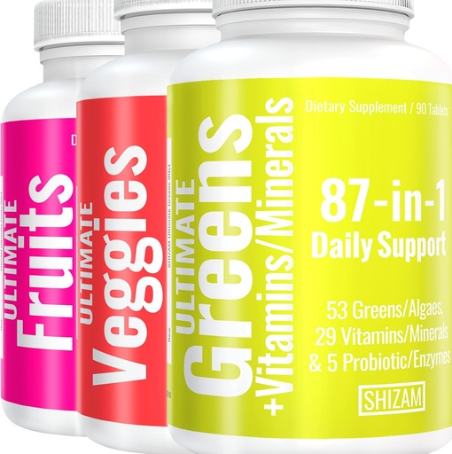 [BRSRMZICO4OQ2DT7] SHIZAM Super Green Fruit & Veggie Capsules | Superfood Daily Super Greens Blend Fruits & Vegetables Supplements | Fruit and Vegetable Supplement Powder Alt | Organic Supergreens Super Foods Veggies