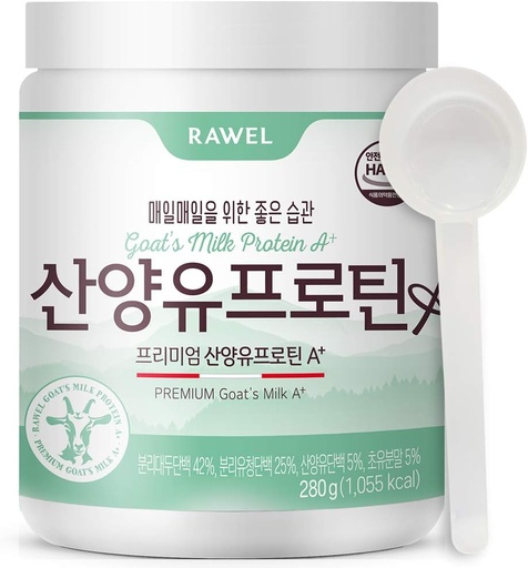 [BRSWYBAHCQFW2FDJ] Rawel Premium Goat's Milk Protein powder A+ (9.87oz) / High in Protein to Support Growth/Supports Gut Health and Digestion/Whey Protein Isolate(WPI)