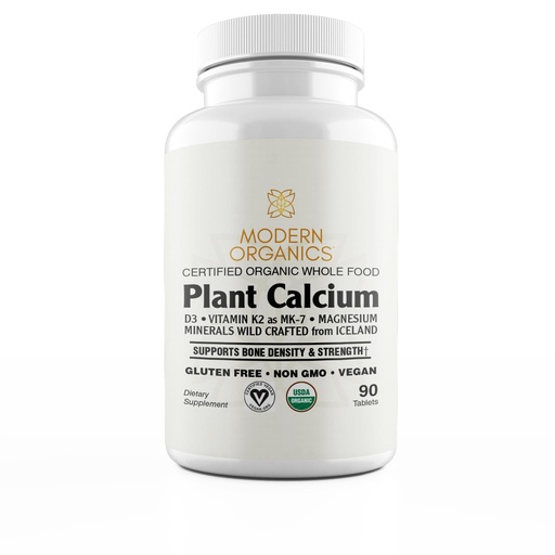 [BRSROHQCCV5RAF34] Plant Calcium | 1000mg Certified Organic Whole Food Calcium from Organic Icelandic Red Algae with Vitamin D3, Vitamin K2 and Magnesium | 72 Trace Minerals | 90 Vegan Tablets