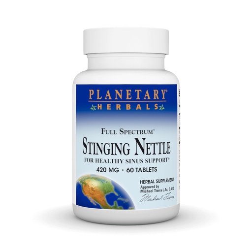 [BRSWIY3ROYMBKHY5] Planetary Herbals Full Spectrum Stinging Nettles, 420 mg - 60 Tablets | Healthy Sinus Support