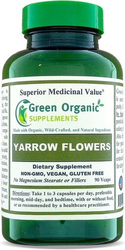 [BRSWGBL5BAFQYHLK] Orgue verd suplementaris Yarrow Flor, 90 VCaps, No-GMO, Guten-Free, (Pira de 1)