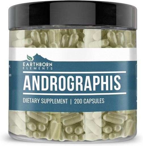 [BRSW2AIOBUMBOFY2] Earthborn Elements Andrographis Paniculata 200 Capsules, Pure & Undiluted, No Additives