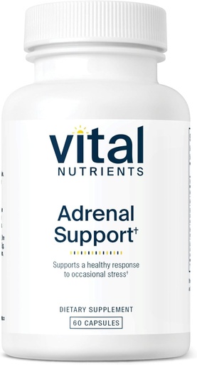 [BRSWIYAIC4DRGCLM] Vital Nutrients Adrenal Support | Adrenal Support Supplements for Gland Function and Cortisol Management | Supports Energy and Stress Levels | Gluten, Dairy, Soy Free | 60 Capsules