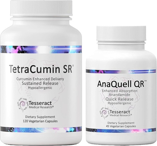 [BRSROCQOC4PQYAD3] Tesseract Medical Research TetraCumin SR Joint Support Supplement & AnaQuell QR, Stress Relief & Mood Support Supplement