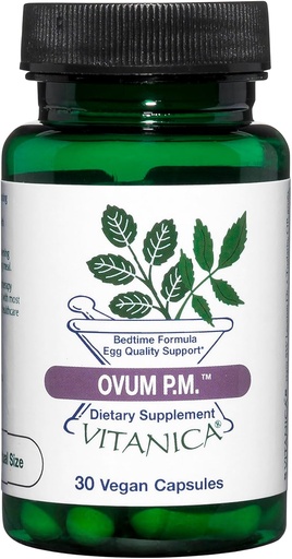 [BRSROGI6A57AO33J] Vitanica Ovum P.M. - Egg Quality Support with Vitamin D3, Alpha Lipoic Acid & Melatonin - Works Best with Ovum A.M. - Herbal Dietary Supplement for Women's Health - Pro Logo - 30 Vegan Caps