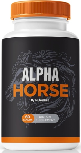 [BRSRAAL5OAHWKELP] NutraRize Alpha Horse Capsules, Alpha Horse Official Male Formula Pills, AlphaHorse for Stamina & Performance, Alfa Horse for Men Premium Once Daily Pill Pastillas, Alpha Hrse Complex (60 Capsules)