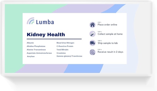 [BRSROHALB55BYYAV] Kidney Health | at-Home Kit to Evaluate 10 Essential Kidney Biomarkers and Key Enzymes | CLIA Certified Labs | Online Results in 2 Days