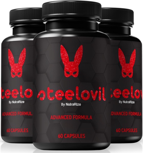 [BRSRAFIOAV7GKFLL] (3 Pack) Cápsulas de Steelovil para Hombres, Píldoras Oficial de Steelovil para Soporte Integral, Todos los Suplementos Naturales Masculinos para Apoyar Energía y Salud En general, Reseñas de Pastillas de Acero (180 Cápsulas)