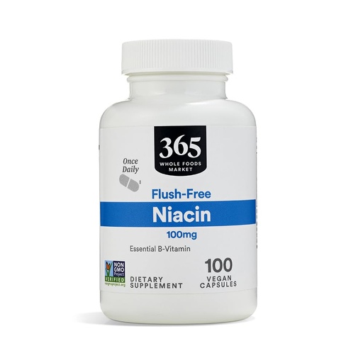 [BRSROHDQBUMAKCDH] 365 by Whole Foods Market, Niacin, 100 Mg, 100 Count