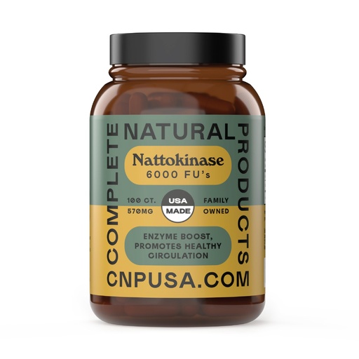 [BRSRMGQPPMNREHTG] CNP Nattokinase 570mg Capsules - 6000FU Natto Enzyme Supplement, Healthy Circulation Support, Fermented Soy Extract, Vegan Gluten Free Non GMO, Pure No Fillers, High Potency, 100 Count, Made in USA
