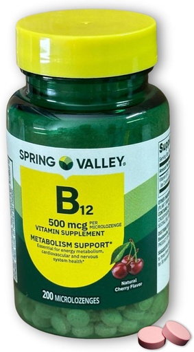 [BRSROYL5CV5RMHTG] B12 500mcg Sublingual- Cherry Flavor 200 ct (Pack of 1)
