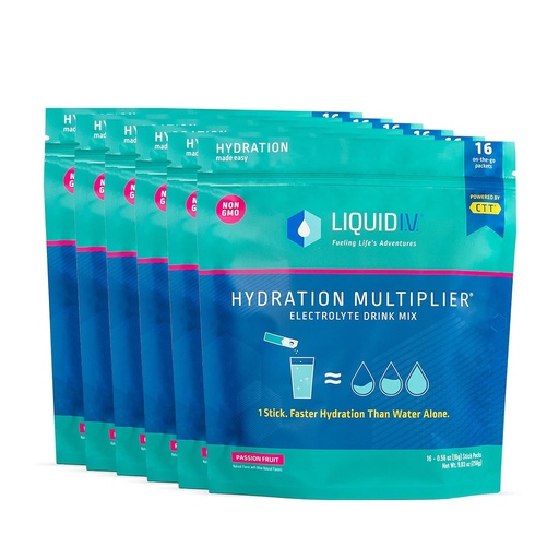 [BRSWGGQPBAMR42DH] Liquid I.V. Hydration Multiplier - Passion Fruit - Hydration Powder Packets | Electrolyte Drink Mix | Easy Open Single-Serving Stick | Non-GMO | 96 Sticks