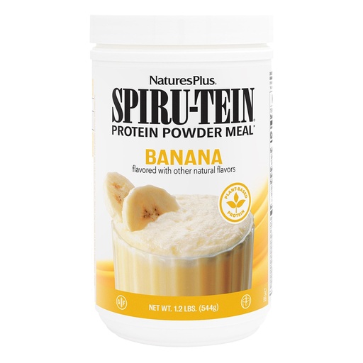 [BRSWIYQTPJ6WCFT6] NaturesPlus SPIRU-TEIN, Banana - 1.2 lbs - Plant-Based Protein Shake - Non-GMO, Vegetarian, Gluten Free - 16 Servings
