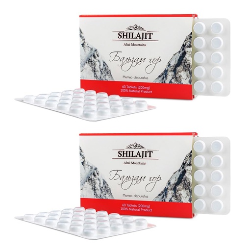 [BRSW2EANBMOQKGQ4] Altai Shilajit 120 Tablets Mountain Balsam Label - Original Altai Siberian 100% Pure Fulvic Acid and Trace Minerals