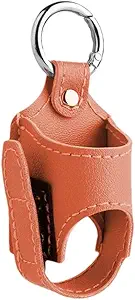 [BRSROEAZOIPBAGTF] 2pcs Portable Asthma Inhaler Holder，Lightweight PU Leather Protective Travel Handy Asthma Inhaler Case for Adults and Kids，Holder Only (Orange)