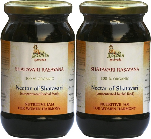 [BRSW2EL3BUHRMCDU] GOPALA AYURVEDA Shatavari Rasayana 250g - Ayurvedic Herbal Jam Hecho con 100% USDA Certified Organic Herbs (Pack of 2)
